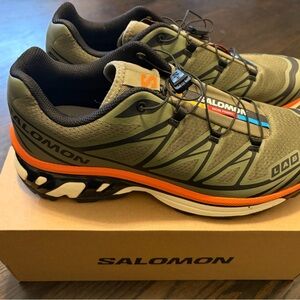Salomon XT-6 10.5 Army Green and Orange